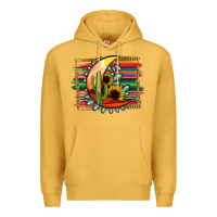 Mustard turquoise desert moon serape background Premium Hoodie - Jasminsmagicworld