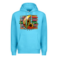Ocean Blue turquoise desert moon serape background Premium Hoodie - Jasminsmagicworld
