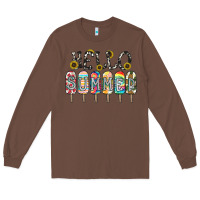 Chestnut name vibrant summer greeting with popsicles Long Sleeve Tee - CowhideDigitalArt
