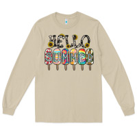 Mushroom name vibrant summer greeting with popsicles Long Sleeve Tee - CowhideDigitalArt