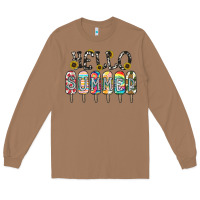 Toasted Coconut name vibrant summer greeting with popsicles Long Sleeve Tee - CowhideDigitalArt