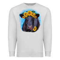 Dove Grey black angus with sunflower Premium Sweatshirt - RanaPortraitStore