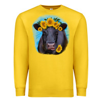 Lemon black angus with sunflower Premium Sweatshirt - RanaPortraitStore