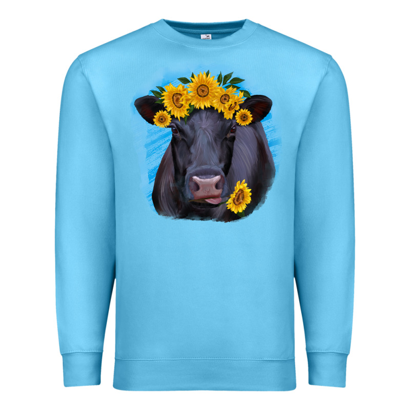 Black Angus With Sunflower Premium Sweatshirt by RanaPortraitStore | Teevron