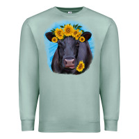 Seafoam black angus with sunflower Premium Sweatshirt - RanaPortraitStore