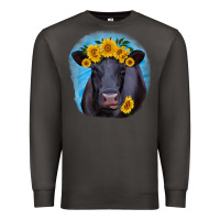 Smoke black angus with sunflower Premium Sweatshirt - RanaPortraitStore