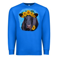 True Royal black angus with sunflower Premium Sweatshirt - RanaPortraitStore