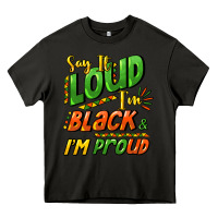 Asphalt Say it loud i'm black and i'm proud Heavy Core Tee - HowdyJamesFarm
