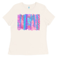 Bone Pink Easter Brushstrokes Ladies Tee - BundleAndBundleShop