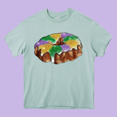 Mardi Gras King Cake Heavy Core Tee Designed By Ranaportraitstore