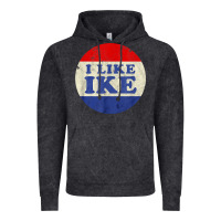 Vintage Black i like ike political button vintage distressed Vintage Hoodie - baoMotion