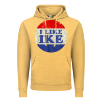 Vintage Mustard i like ike political button vintage distressed Vintage Hoodie - baoMotion