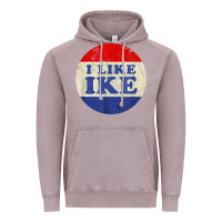 Vintage Zinc i like ike political button vintage distressed Vintage Hoodie - baoMotion