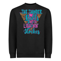 Black THE THUNDER ROLLS AND THE LIGHTNIN’ STRİKES Heavyweight Sweatshirt - JahusDesignShop