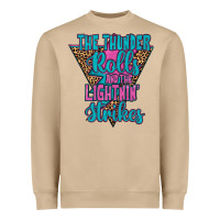 Mushroom THE THUNDER ROLLS AND THE LIGHTNIN’ STRİKES Heavyweight Sweatshirt - JahusDesignShop