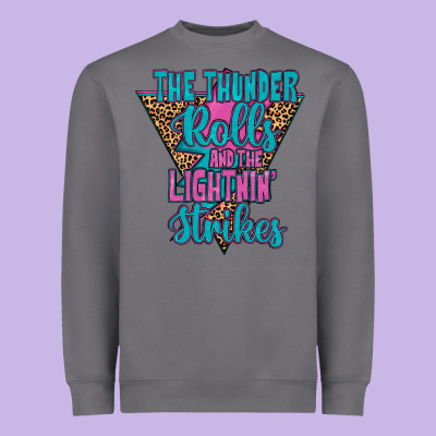 The Thunder Rolls And The Lightnin’ Strİkes Heavyweight Sweatshirt Designed By Jahusdesignshop