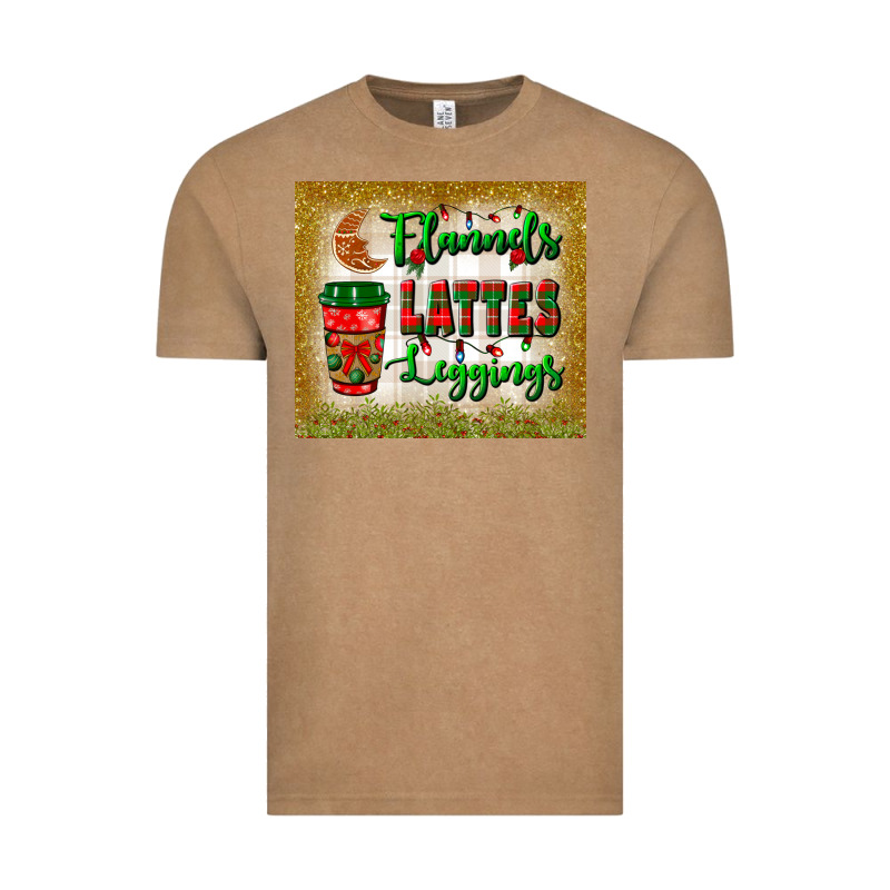 Flannels Lattes Leggings Tumbler Vintage Tee by BundleAndBundleShop | Teevron