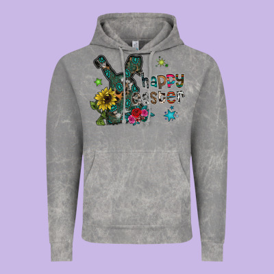 Happy Easter Vintage Hoodie Designed By Cowhidedigitalart