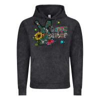 Vintage Black Happy Easter Vintage Hoodie - CowhideDigitalArt