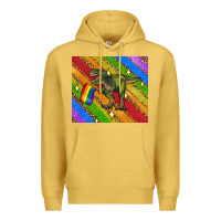 Antique Gold lgbtq dinosaur t rex tumbler Premium Hoodie - Artiststas