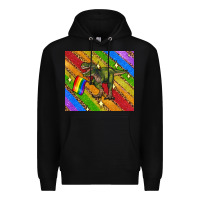 Black lgbtq dinosaur t rex tumbler Premium Hoodie - Artiststas