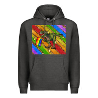 Charcoal Heather lgbtq dinosaur t rex tumbler Premium Hoodie - Artiststas