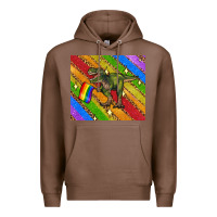 Chestnut lgbtq dinosaur t rex tumbler Premium Hoodie - Artiststas