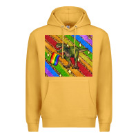 Mustard lgbtq dinosaur t rex tumbler Premium Hoodie - Artiststas
