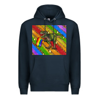 Navy lgbtq dinosaur t rex tumbler Premium Hoodie - Artiststas