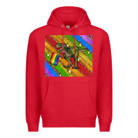 Red lgbtq dinosaur t rex tumbler Premium Hoodie - Artiststas