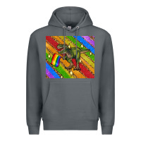 Rock lgbtq dinosaur t rex tumbler Premium Hoodie - Artiststas