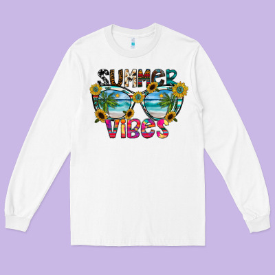 Summer Vibes Long Sleeve Tee Designed By Cowhidedigitalart