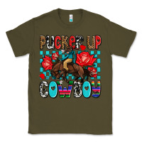 Army Green pucker up cowboy olivia Classic Tee - OliviaCreatesArt