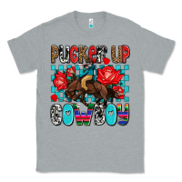 Heather Grey pucker up cowboy olivia Classic Tee - OliviaCreatesArt