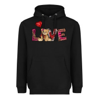 Black valentines day tedybear love Heavyweight Hoodie - RanaPortraitStore