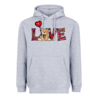 Heather Grey valentines day tedybear love Heavyweight Hoodie - RanaPortraitStore