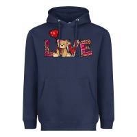 Navy valentines day tedybear love Heavyweight Hoodie - RanaPortraitStore