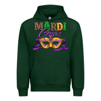 Forest Green happy mardi gras carnival mask Urban Hoodie - Jasminsmagicworld
