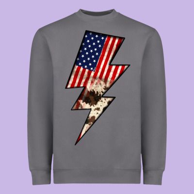 Lightning Bolt Heavyweight Sweatshirt Designed By Jahusdesignshop