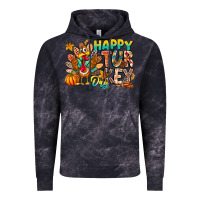 Cloud Black Happy Turkey Day Vintage Hoodie - CowhideDigitalArt