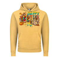 Vintage Mustard Happy Turkey Day Vintage Hoodie - CowhideDigitalArt