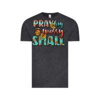 Vintage Black pray big worry small Vintage Tee - BundleAndBundleShop