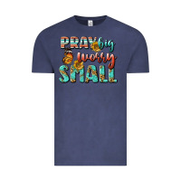 Vintage Denim pray big worry small Vintage Tee - BundleAndBundleShop