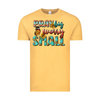 Vintage Mustard pray big worry small Vintage Tee - BundleAndBundleShop