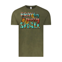 Vintage Olive pray big worry small Vintage Tee - BundleAndBundleShop