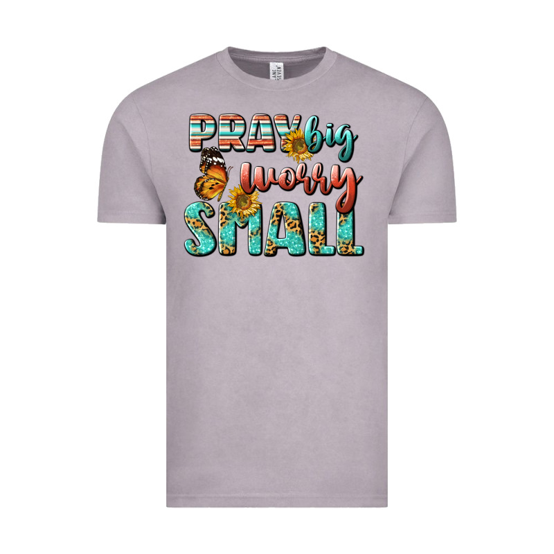 Pray Big Worry Small Vintage Tee by BundleAndBundleShop | Teevron