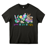 Asphalt Peace love Easter Day Heavy Core Tee - CowGirlArtShop