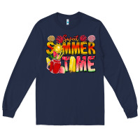 Navy Sweet Summer Time Long Sleeve Tee - CowhideDigitalArt