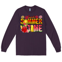 Plum Sweet Summer Time Long Sleeve Tee - CowhideDigitalArt