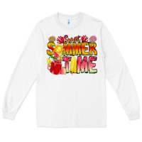 White Sweet Summer Time Long Sleeve Tee - CowhideDigitalArt